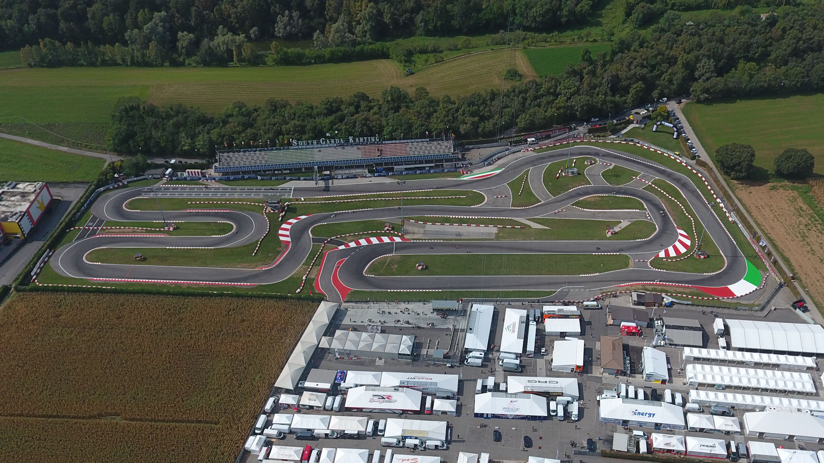 South Garda Karting circuit viewed from above